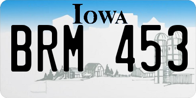IA license plate BRM453