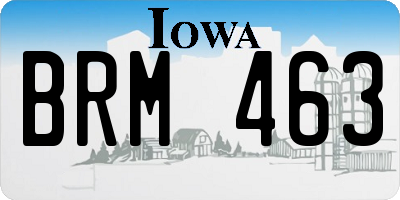 IA license plate BRM463