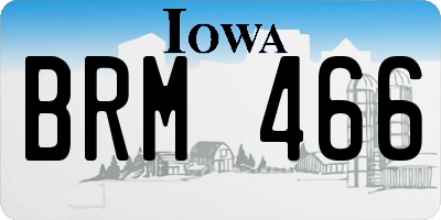 IA license plate BRM466