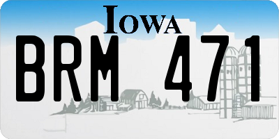 IA license plate BRM471