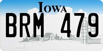 IA license plate BRM479