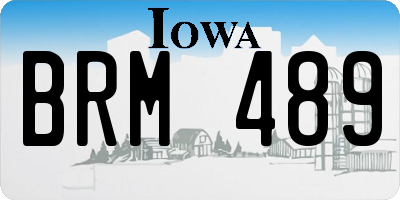 IA license plate BRM489