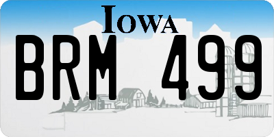 IA license plate BRM499