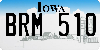 IA license plate BRM510