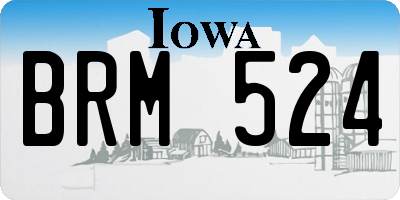 IA license plate BRM524