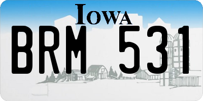 IA license plate BRM531