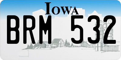 IA license plate BRM532