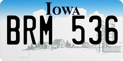 IA license plate BRM536