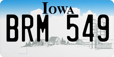 IA license plate BRM549