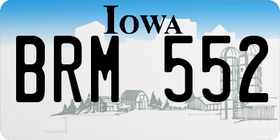 IA license plate BRM552