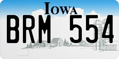 IA license plate BRM554
