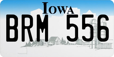 IA license plate BRM556