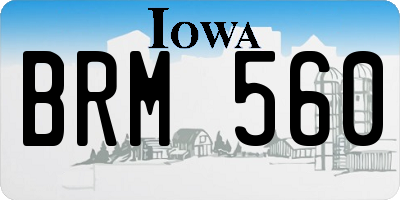 IA license plate BRM560
