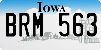 IA license plate BRM563