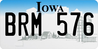 IA license plate BRM576