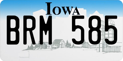 IA license plate BRM585