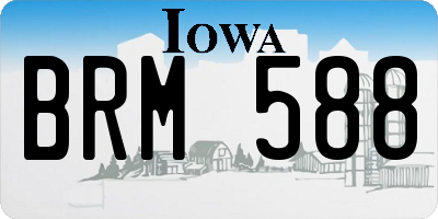 IA license plate BRM588