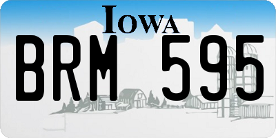 IA license plate BRM595