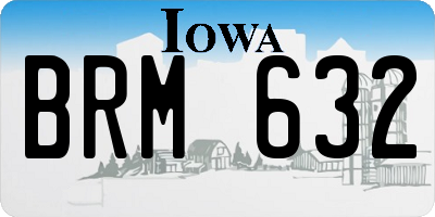IA license plate BRM632