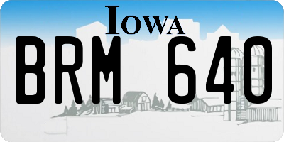 IA license plate BRM640
