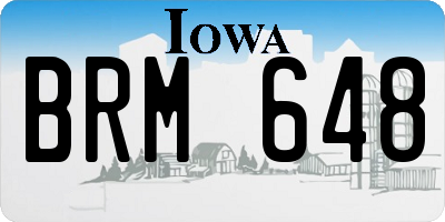 IA license plate BRM648
