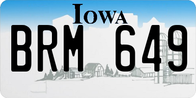 IA license plate BRM649