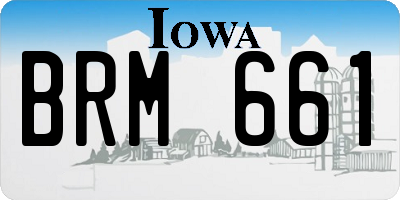 IA license plate BRM661