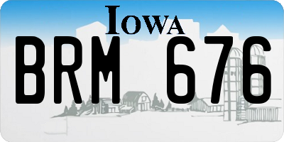 IA license plate BRM676