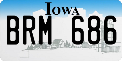 IA license plate BRM686