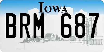 IA license plate BRM687