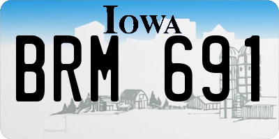 IA license plate BRM691