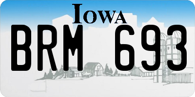 IA license plate BRM693