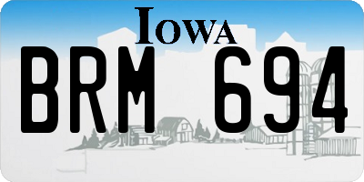 IA license plate BRM694