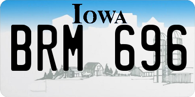 IA license plate BRM696