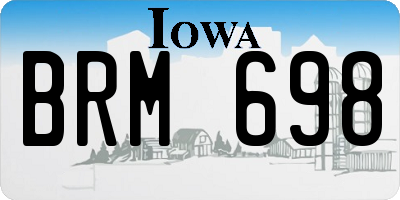 IA license plate BRM698