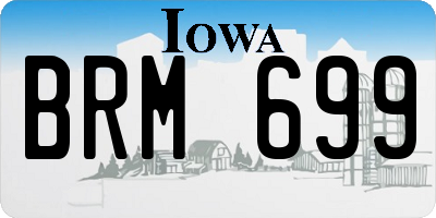 IA license plate BRM699