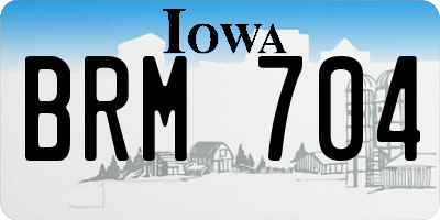 IA license plate BRM704