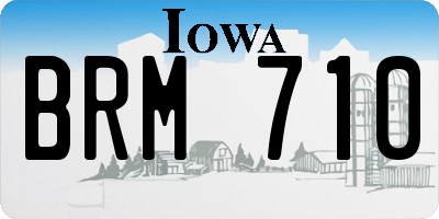 IA license plate BRM710