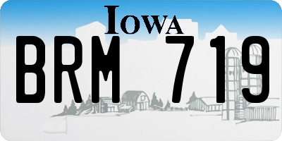 IA license plate BRM719