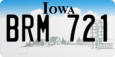 IA license plate BRM721