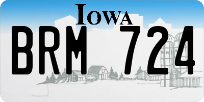 IA license plate BRM724