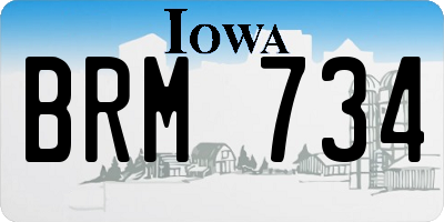 IA license plate BRM734