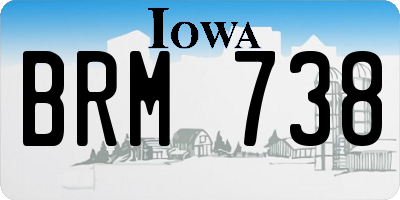 IA license plate BRM738
