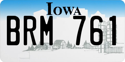 IA license plate BRM761
