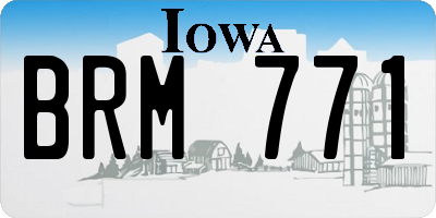 IA license plate BRM771