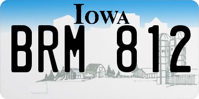 IA license plate BRM812