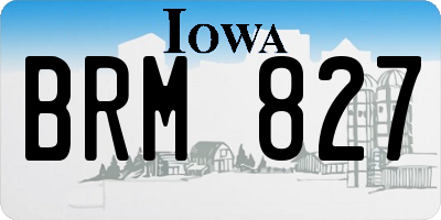 IA license plate BRM827