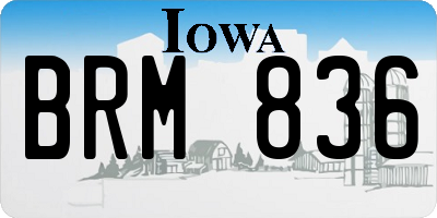 IA license plate BRM836