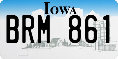 IA license plate BRM861