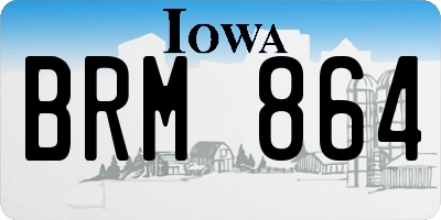 IA license plate BRM864